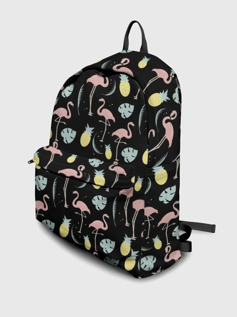 Рюкзак джинсовый / Розовый фламинго