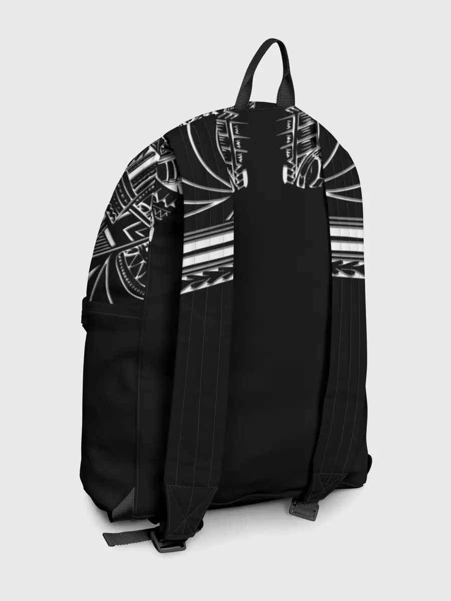 Рюкзак джинсовый / Узор в стиле маори / полинезия