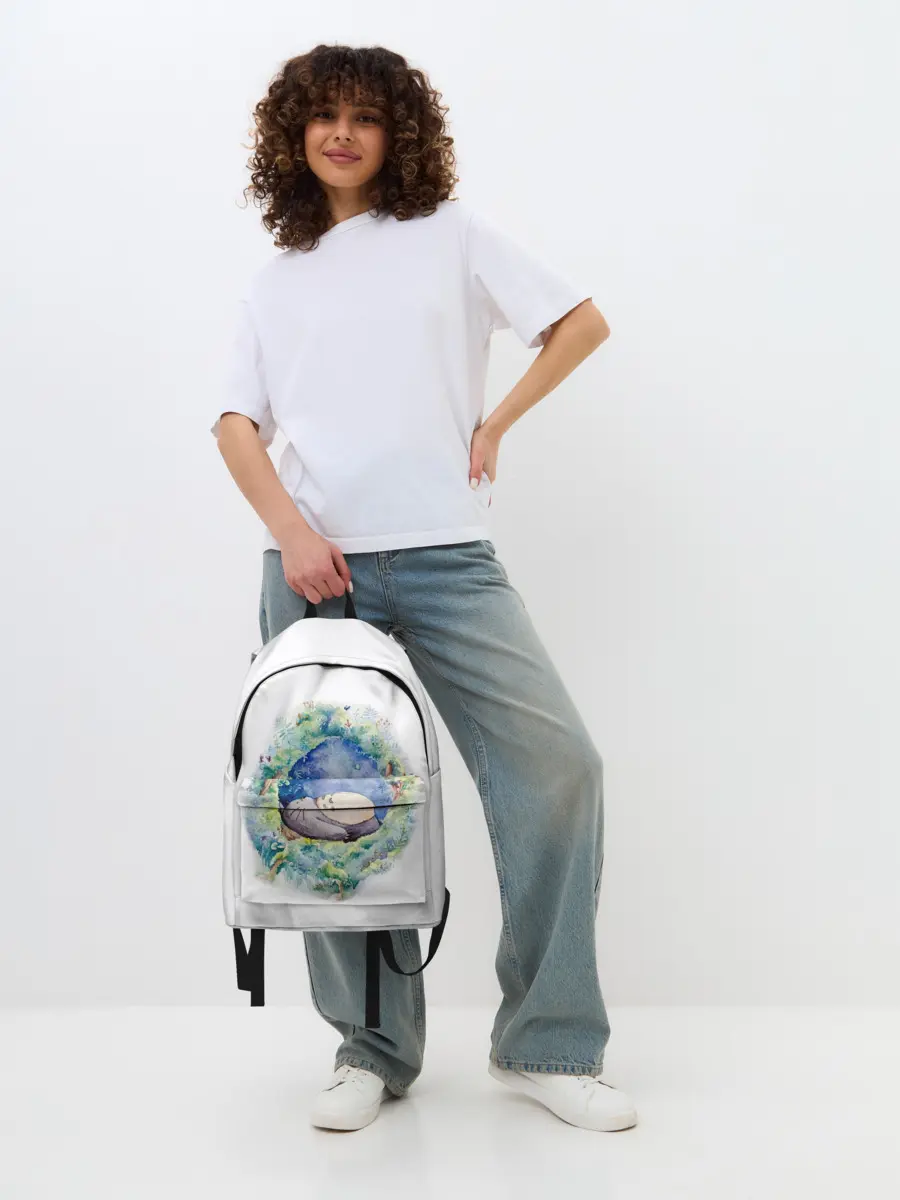 Рюкзак джинсовый / Тоторо спит