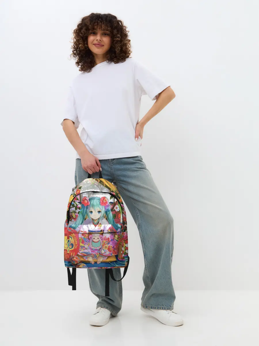 Рюкзак джинсовый / Окно Mika Hatsune