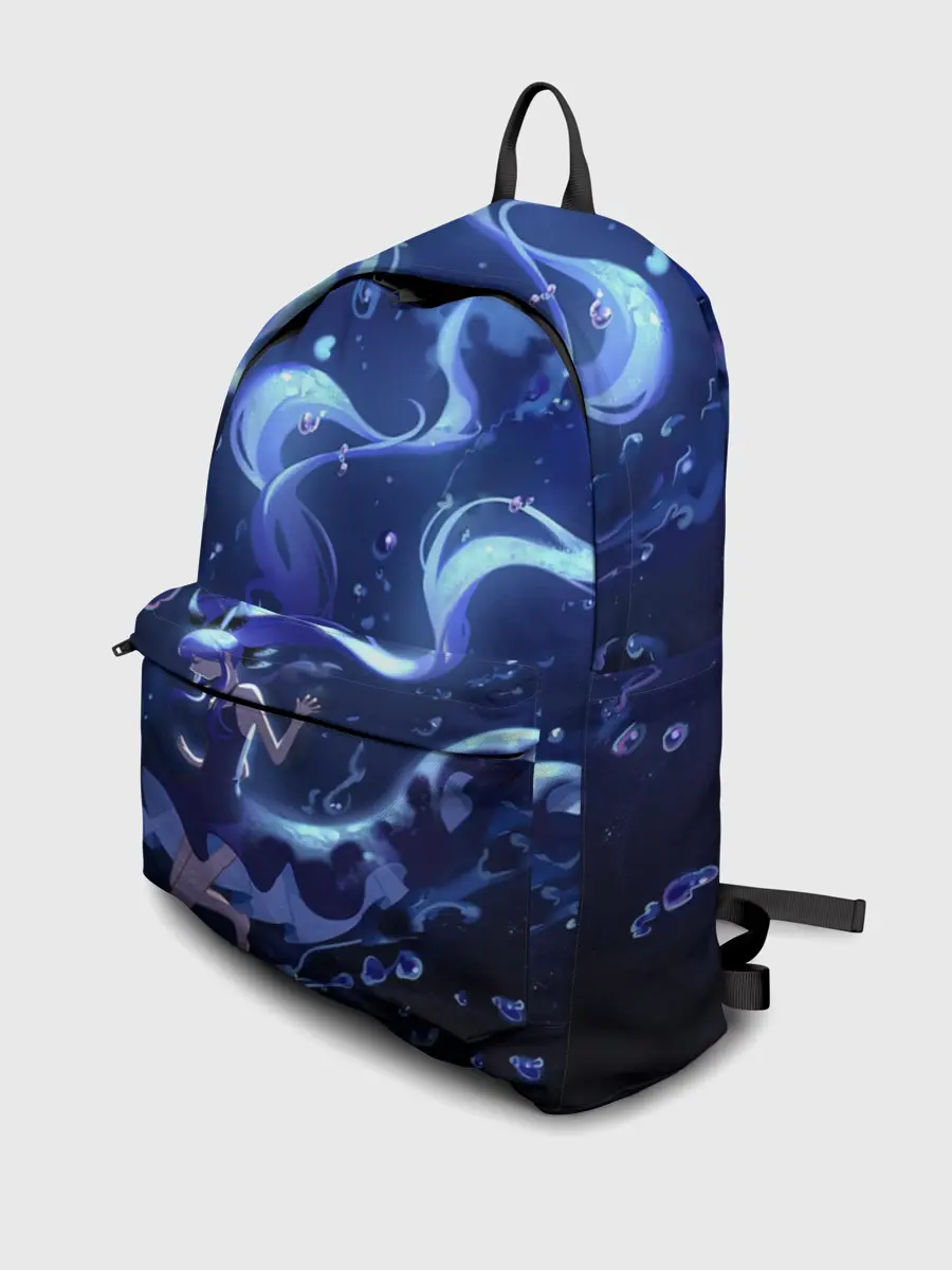 Рюкзак джинсовый / Вокалоид Мику Аква