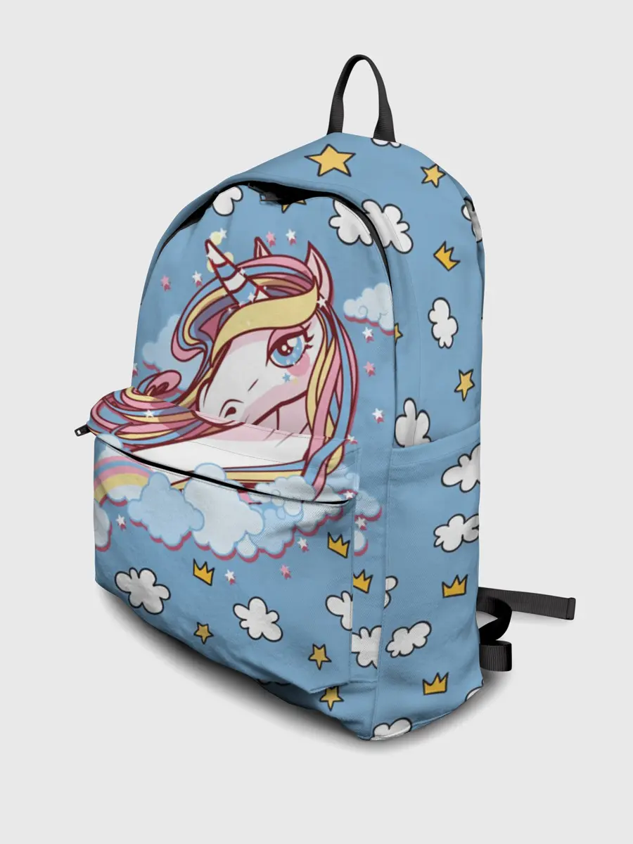 Рюкзак джинсовый / Радужный Единорог