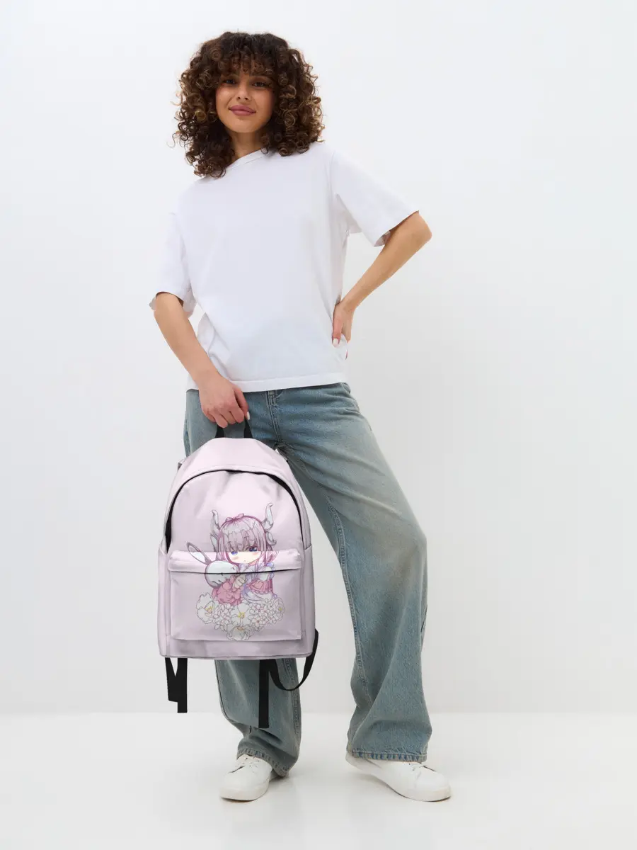 Рюкзак джинсовый / Дракон-Горничная Кобаяши