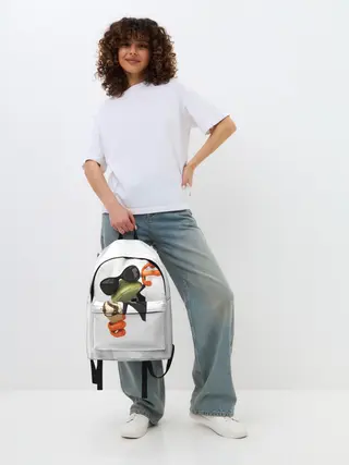 Рюкзак джинсовый / АГЕНТ ЛЕГУШАЧ | AGENT FROG