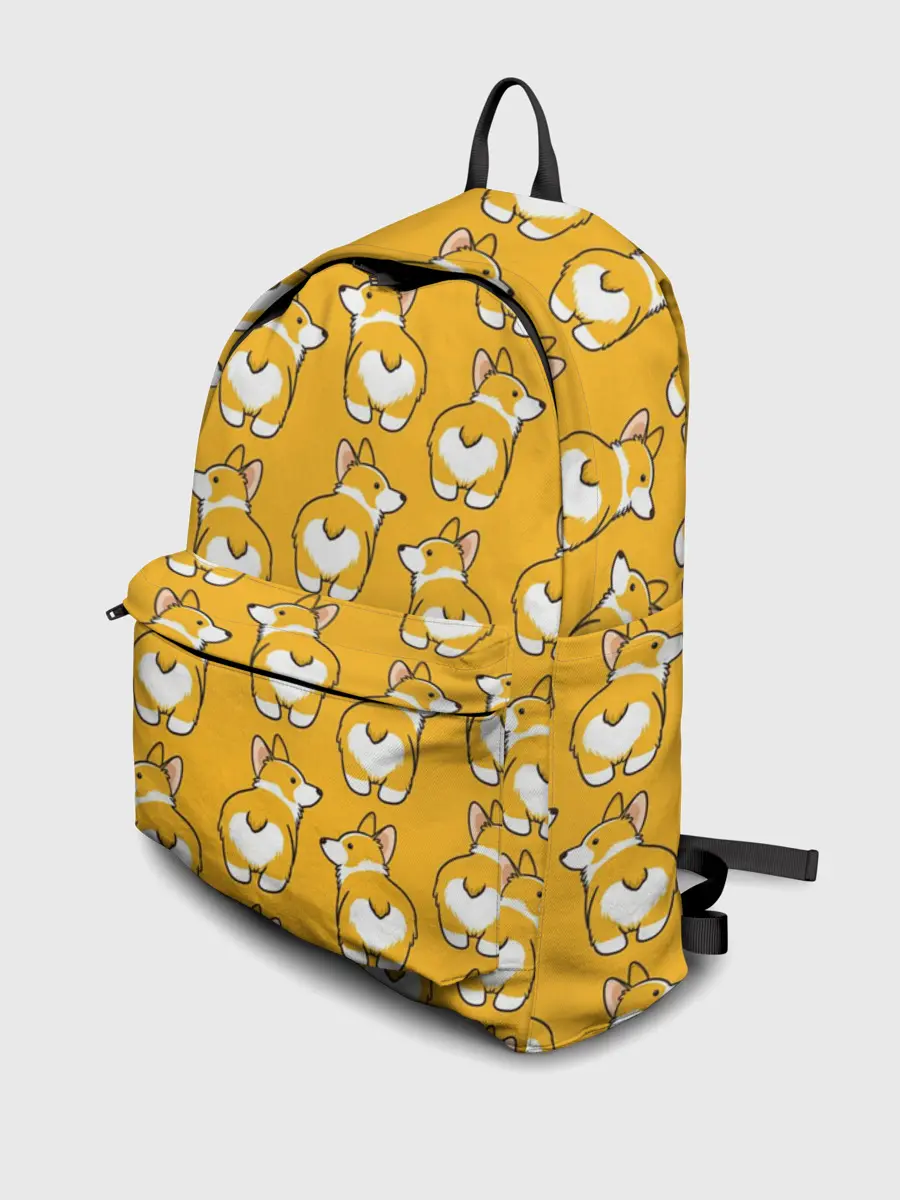 Рюкзак джинсовый / Корги Паттерн