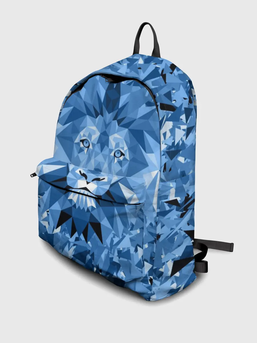 Рюкзак джинсовый / Сине-бело-голубой лев