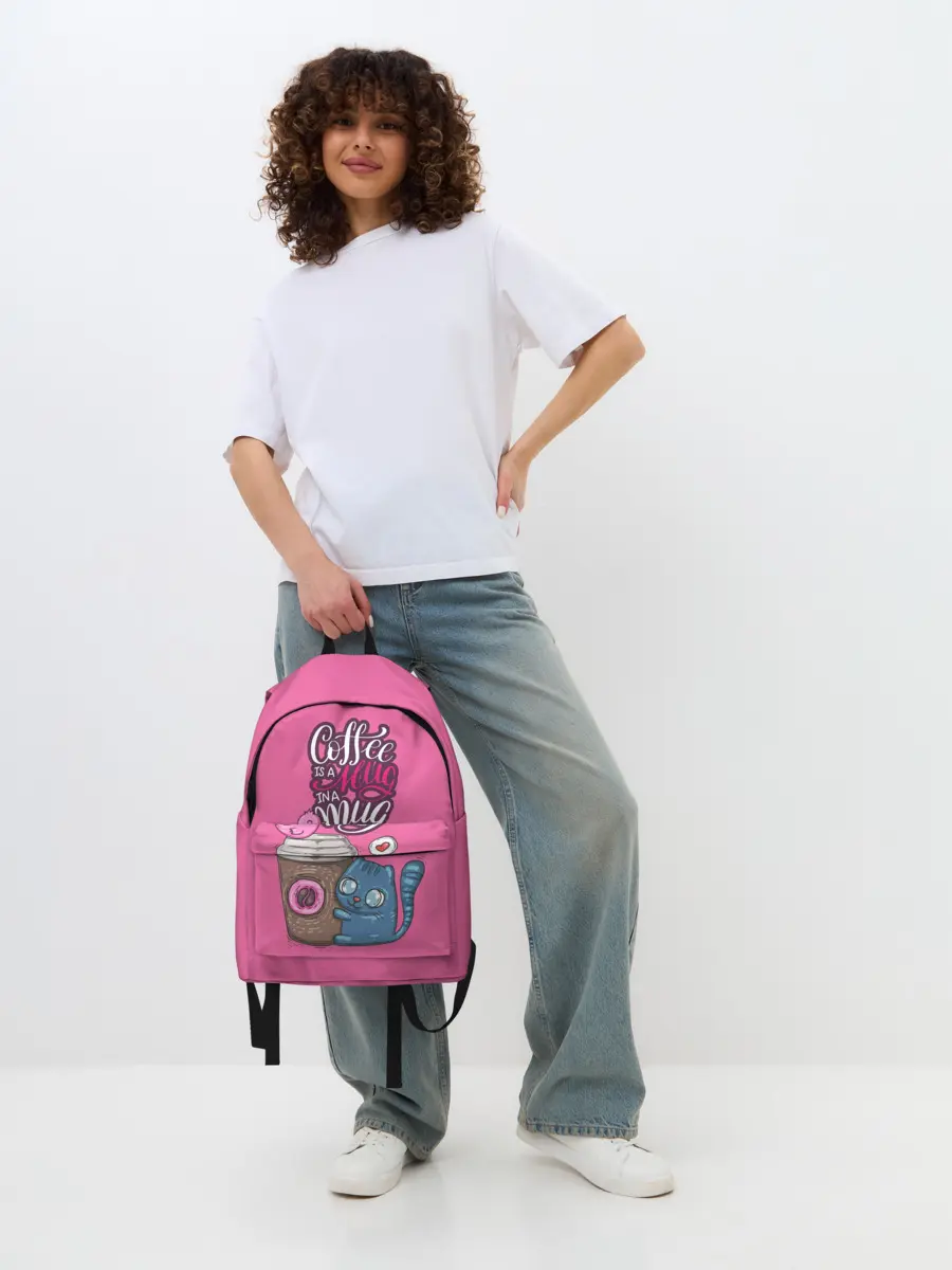 Рюкзак джинсовый / Coffee is a hug