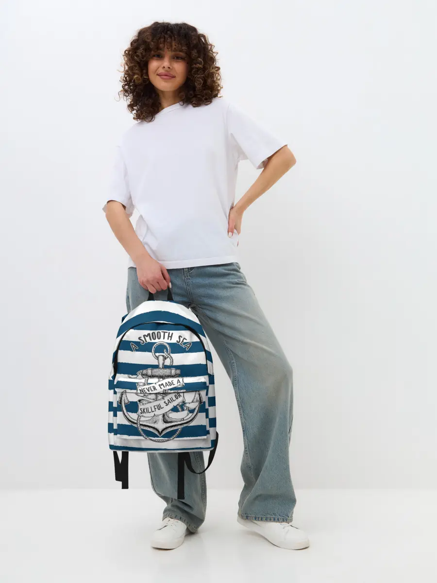 Рюкзак джинсовый / в спокойном море плохие моряки