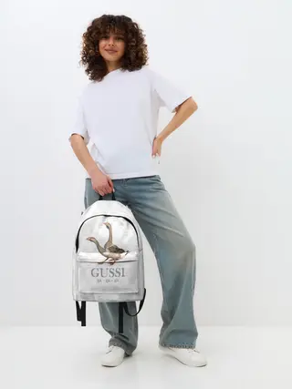 Рюкзак джинсовый / Гуси