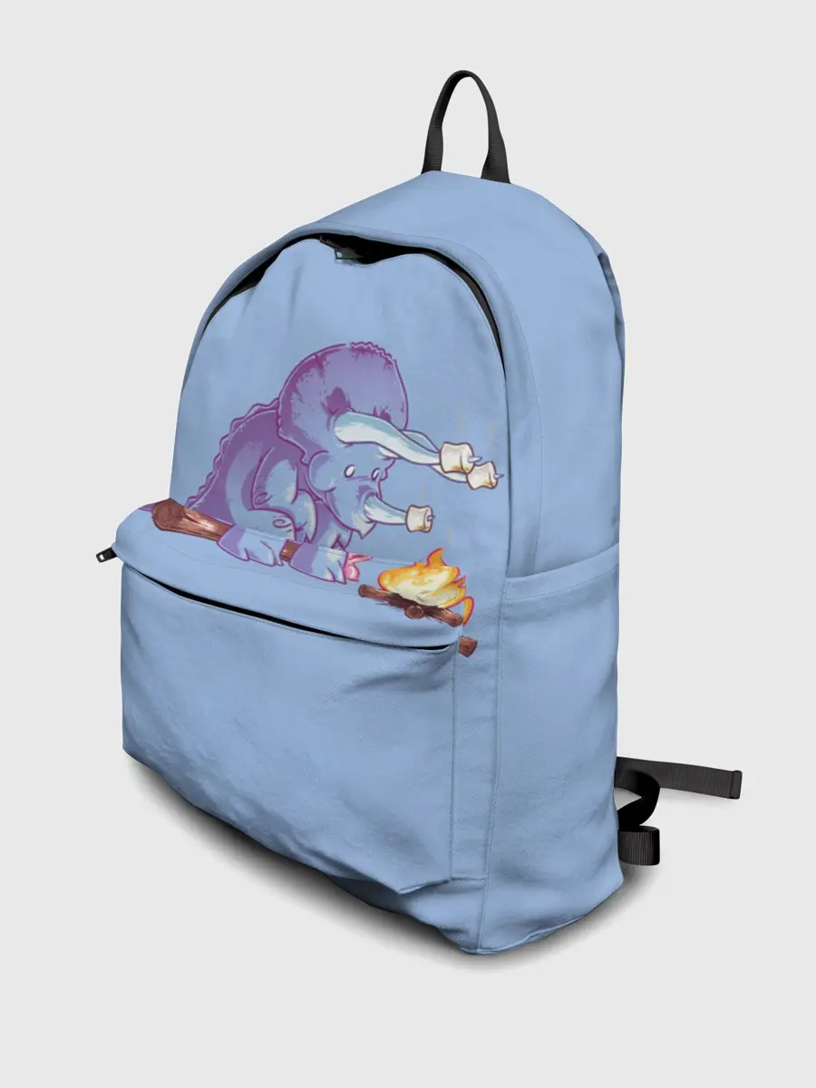 Рюкзак джинсовый / Трицератопс у Костра