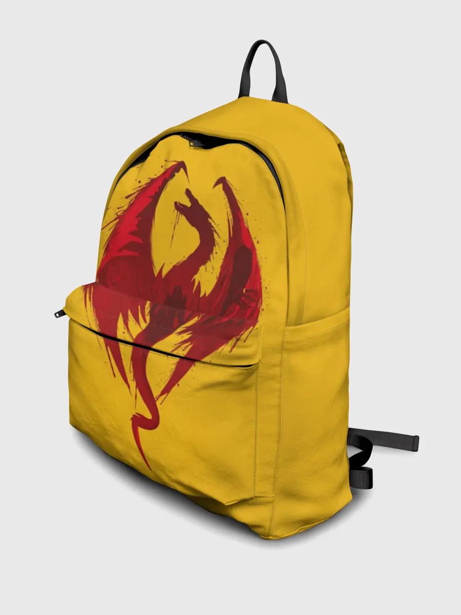 Рюкзак джинсовый / Красный Дракон