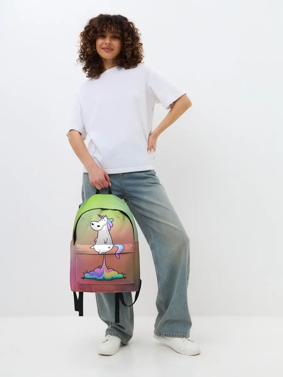 Рюкзак джинсовый / Единорог на Старте