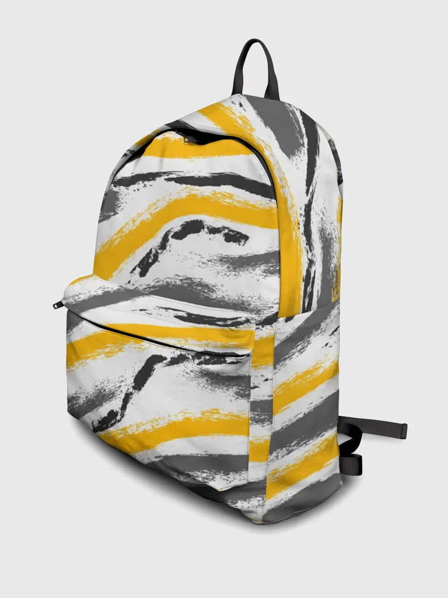Рюкзак джинсовый / Серый-желтый