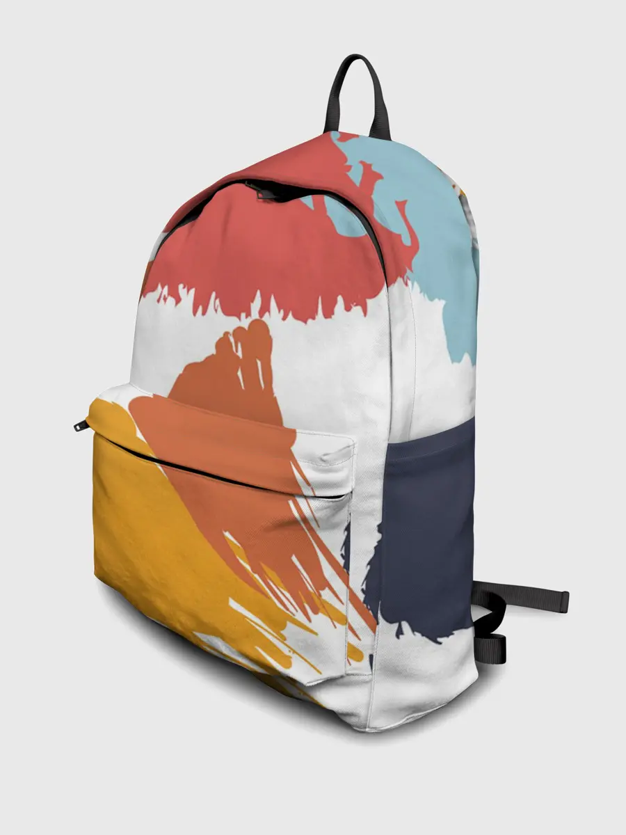 Рюкзак джинсовый / Цветные пятна, мазки кистью