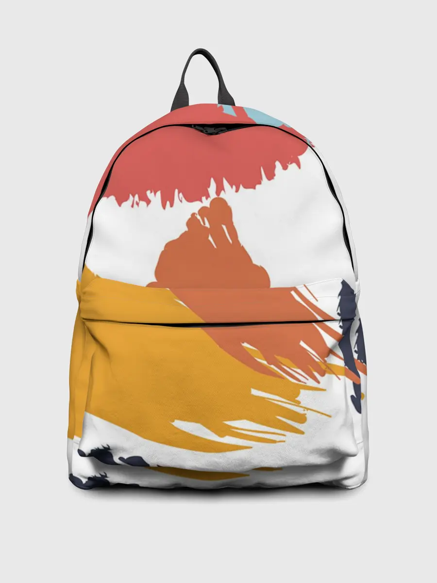 Рюкзак джинсовый / Цветные пятна, мазки кистью