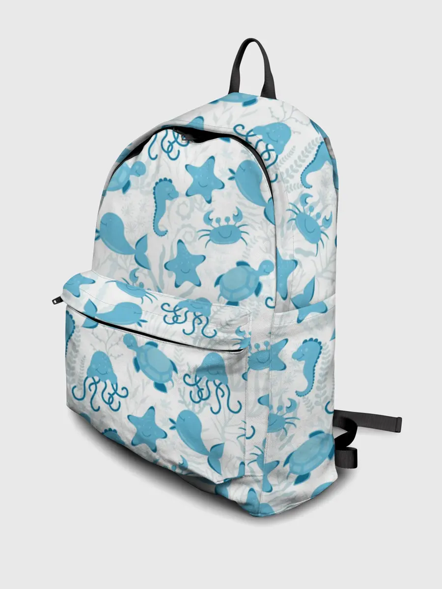 Рюкзак джинсовый / Морские жители