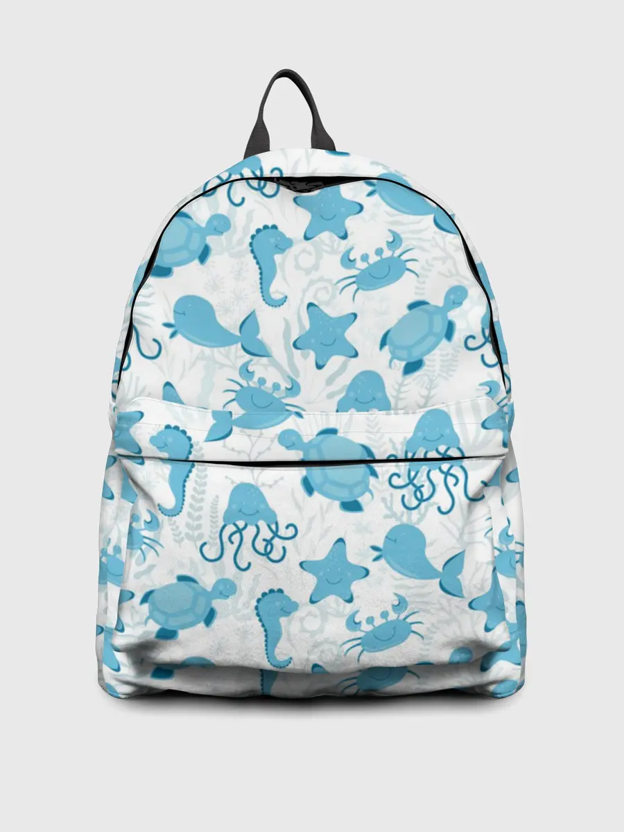 Рюкзак джинсовый / Морские жители