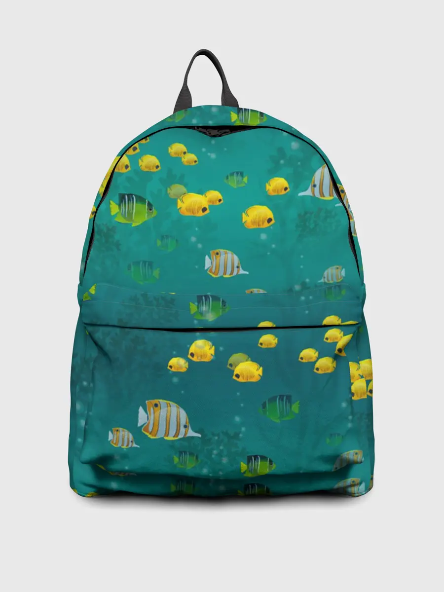 Рюкзак джинсовый / Подводный мир. Рыбки