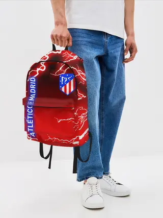 Рюкзак джинсовый / АТЛЕТИКО МАДРИД / МОЛНИИ