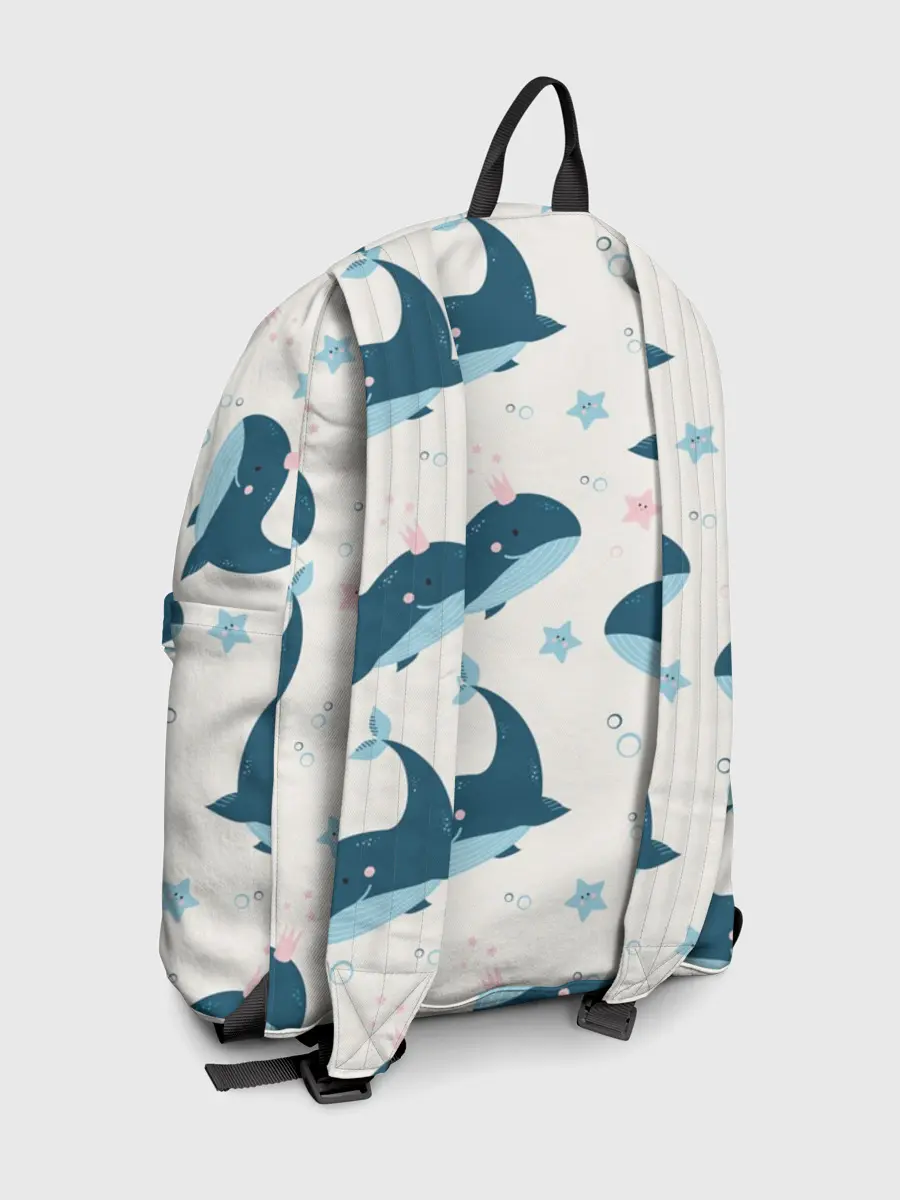 Рюкзак джинсовый / Киты