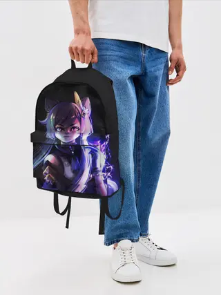 Рюкзак джинсовый / Keqing - Геншин Импакт