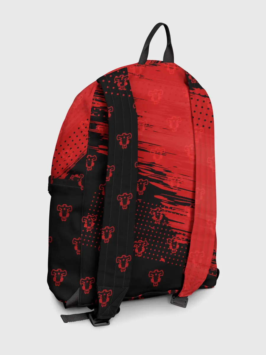 Рюкзак джинсовый / Чёрный клевер голова Аста