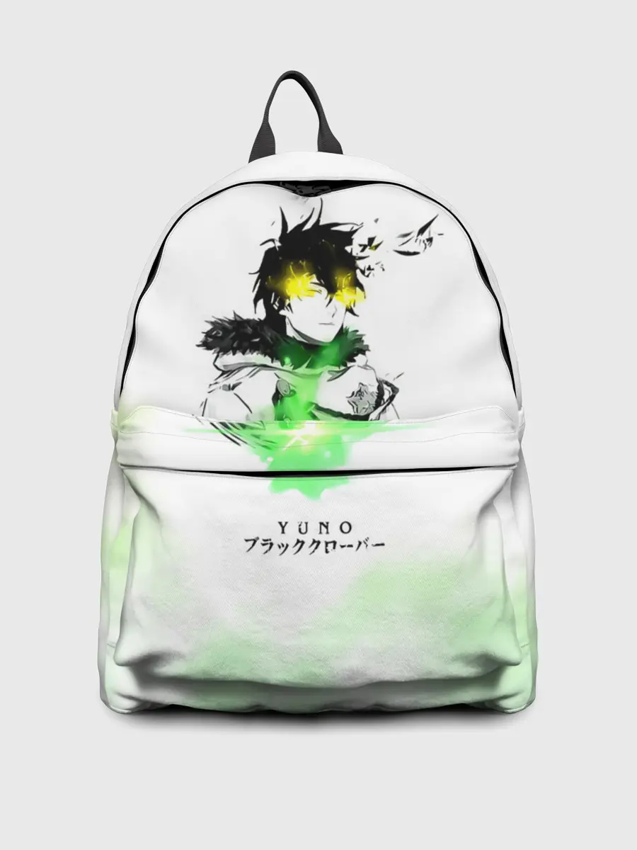 Рюкзак джинсовый / Чёрный клевер Юно кислотный