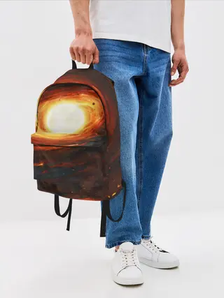 Рюкзак джинсовый / ГАЛАКТИКА / КОСМОС / СОЛНЦЕ