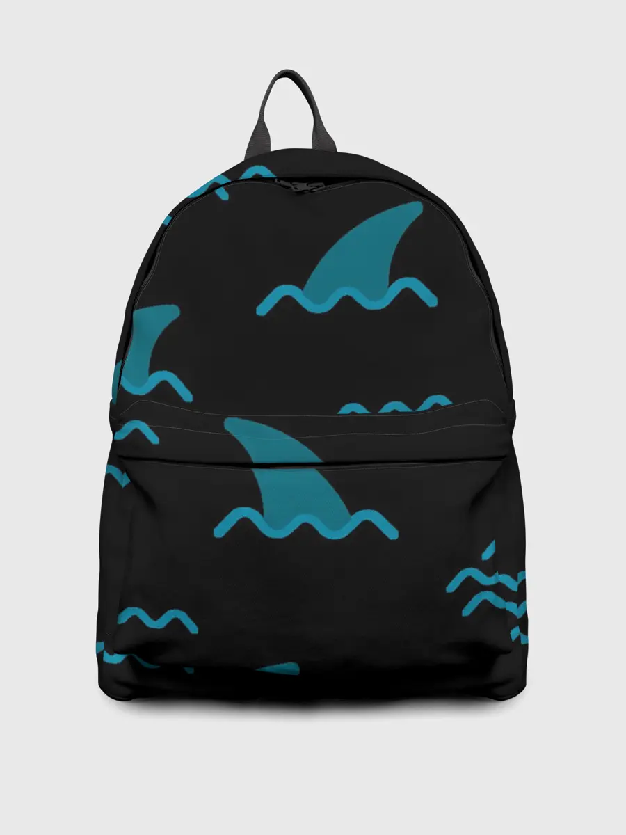 Рюкзак джинсовый / Плавники акул