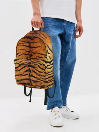 Рюкзак джинсовый / Шкура Тигра