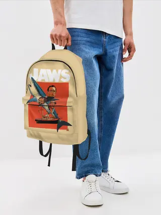 Рюкзак джинсовый / Челюсти