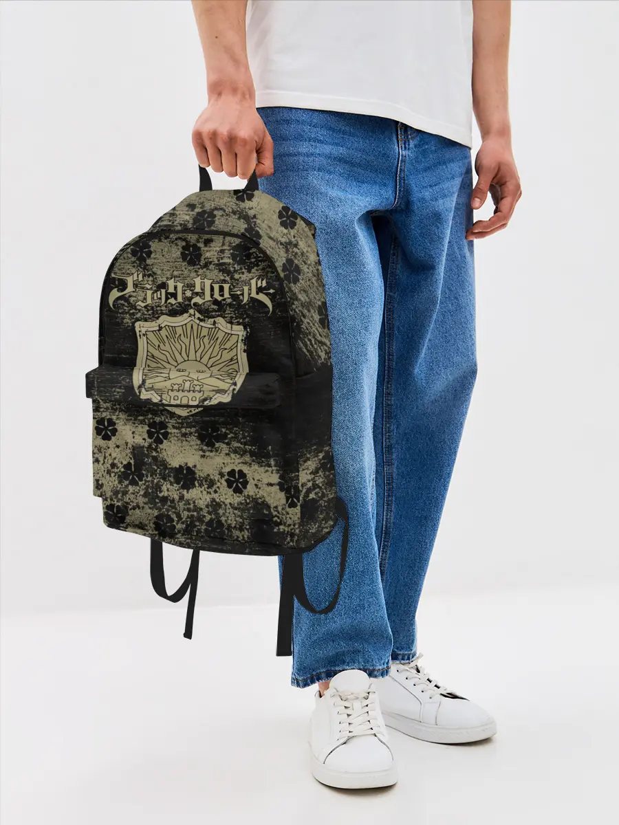 Рюкзак джинсовый / Золотой Рассвет Чёрный клевер