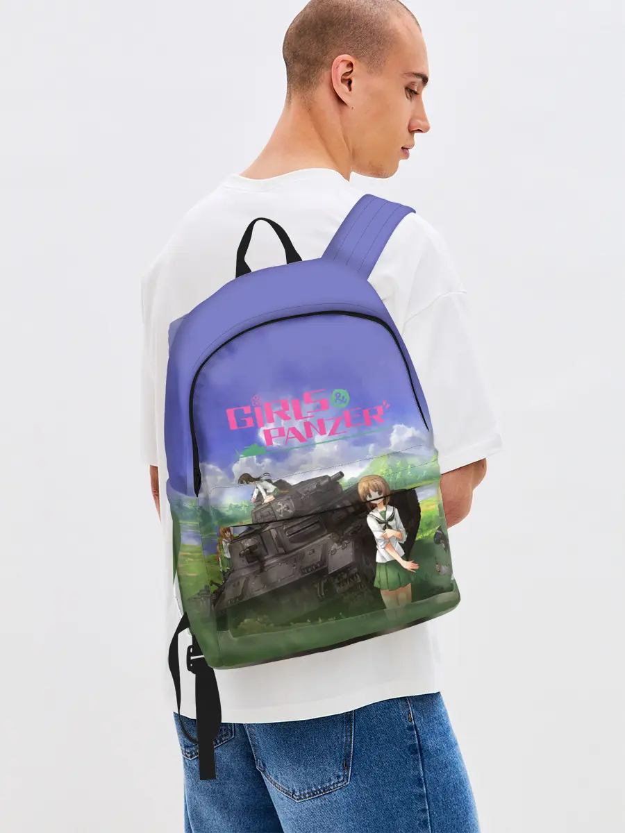 Рюкзак джинсовый / Девушки и танки | Girls und Panzer