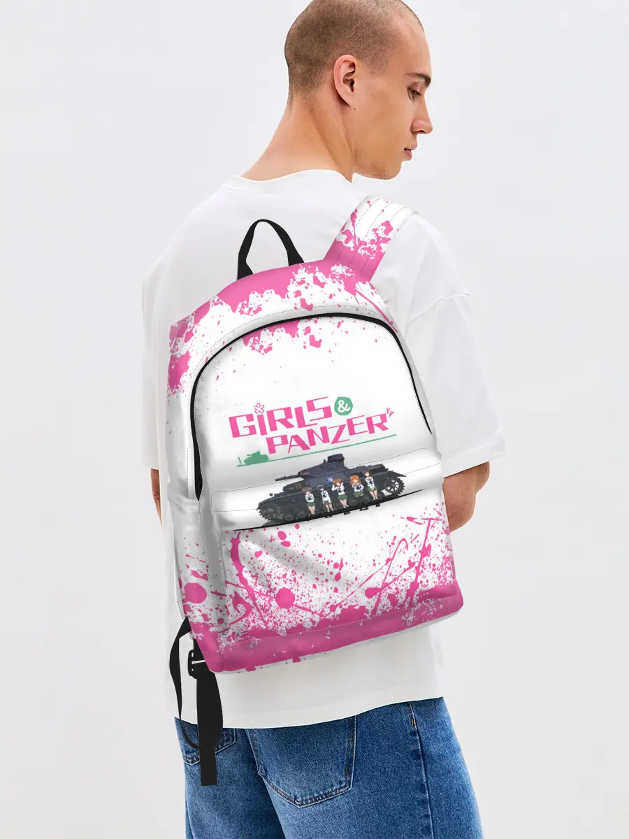 Рюкзак джинсовый / Девушки и танки | Pink