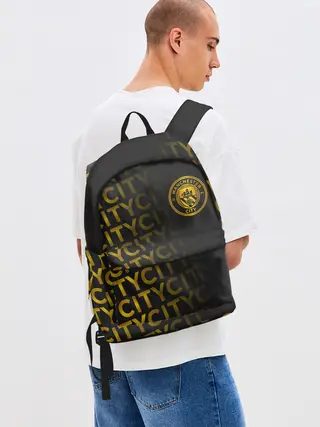 Рюкзак джинсовый / МАНЧЕСТЕР СИТИ / ЗОЛОТО / GOLD
