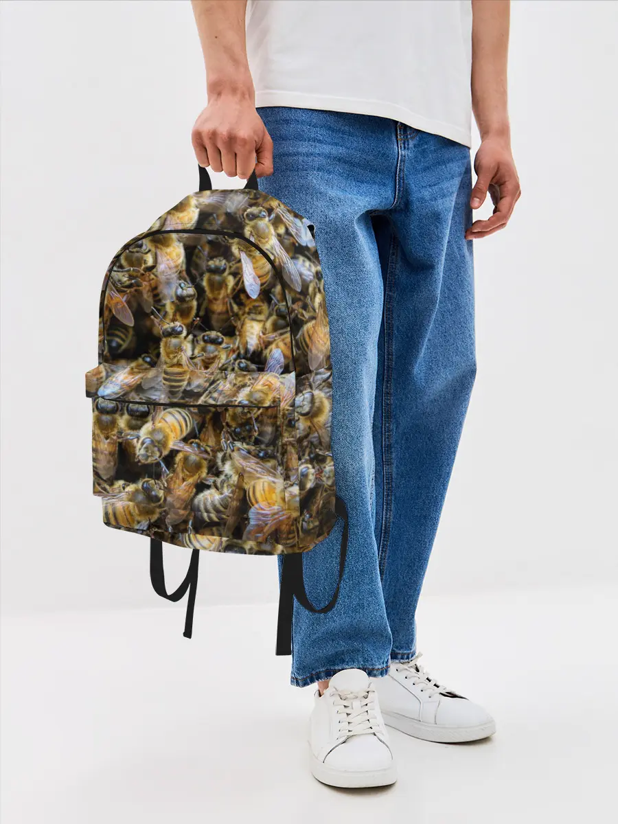 Рюкзак джинсовый / Пчёлы