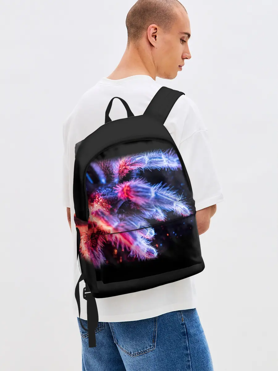 Рюкзак джинсовый / НЕОНОВЫЙ ПАУК