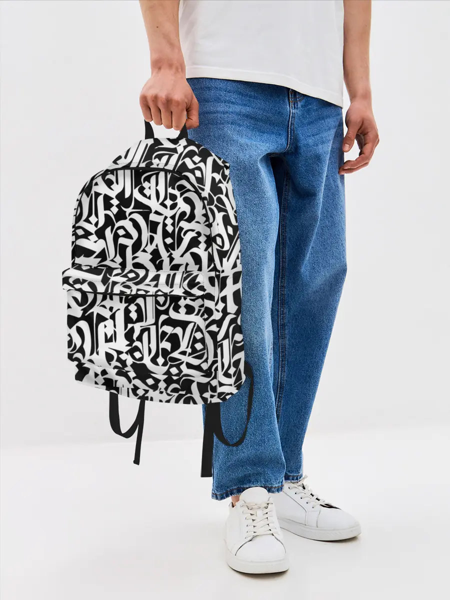 Рюкзак джинсовый / КАЛЛИГРАФИЯ / CALLIGRAPHY