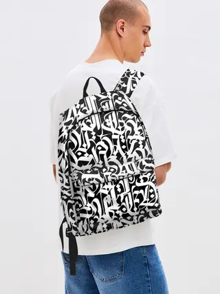 Рюкзак джинсовый / КАЛЛИГРАФИЯ / CALLIGRAPHY