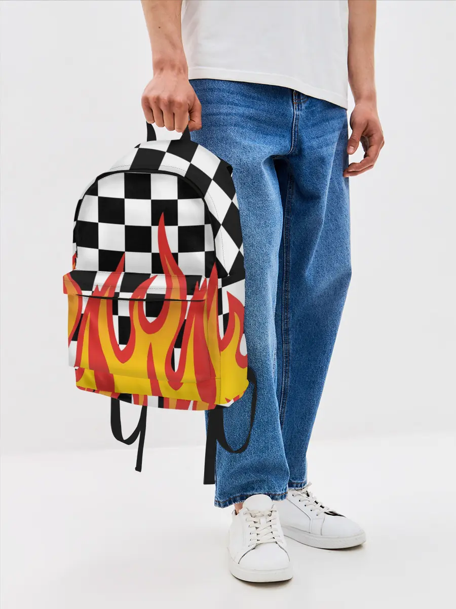 Рюкзак джинсовый / ОГОНЬ / УЗОР / PATTERN