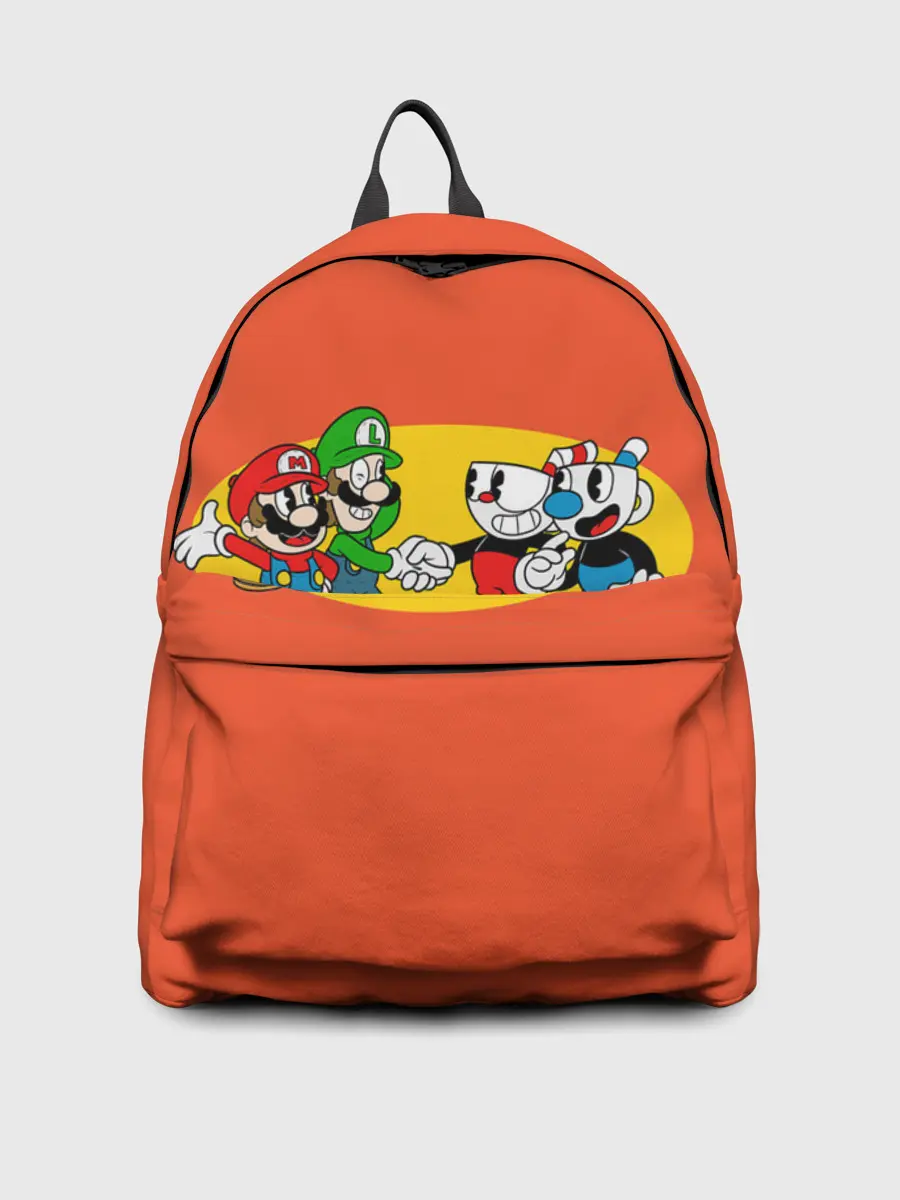 Рюкзак джинсовый / CupHead x Mario