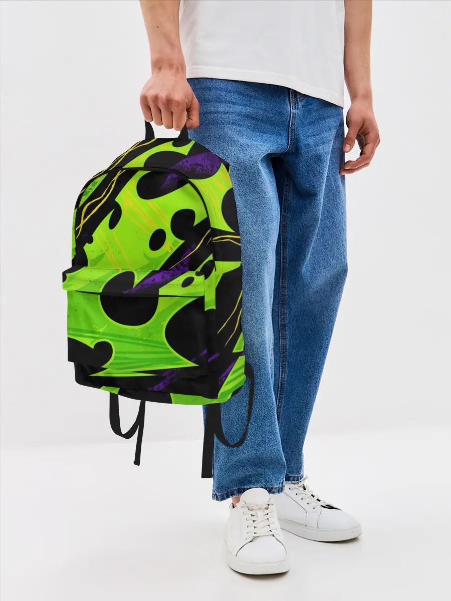 Рюкзак джинсовый / КИСЛОТНАЯ ОРГАНИКА | НЕОНОВАЯ