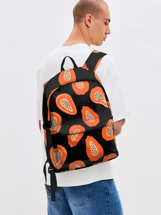 Рюкзак джинсовый / Папайя