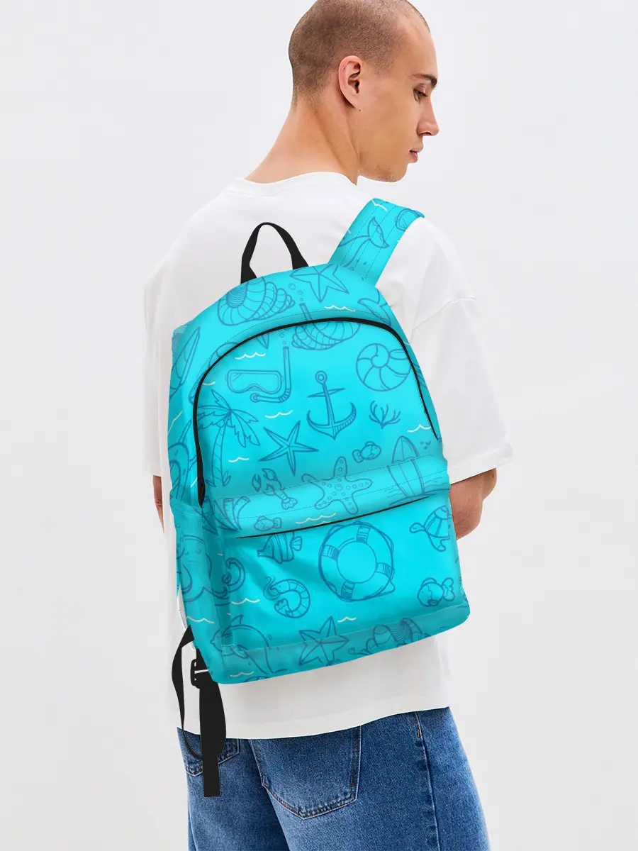 Рюкзак джинсовый / Морская тема