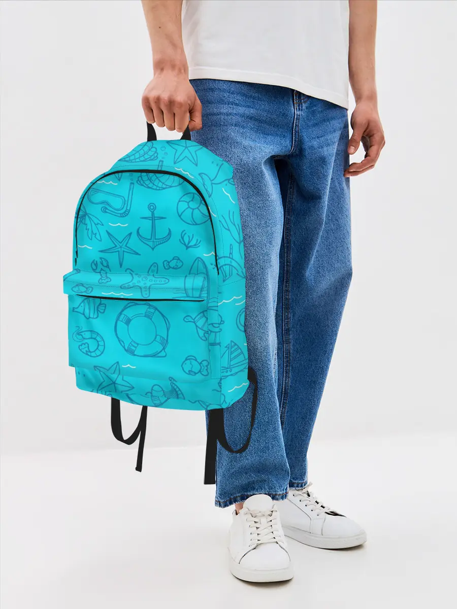 Рюкзак джинсовый / Морская тема