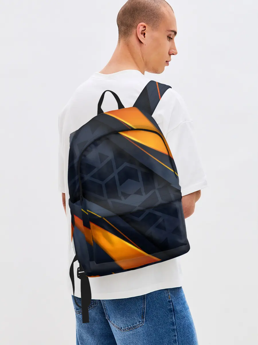 Рюкзак джинсовый / BLACK ORANGE