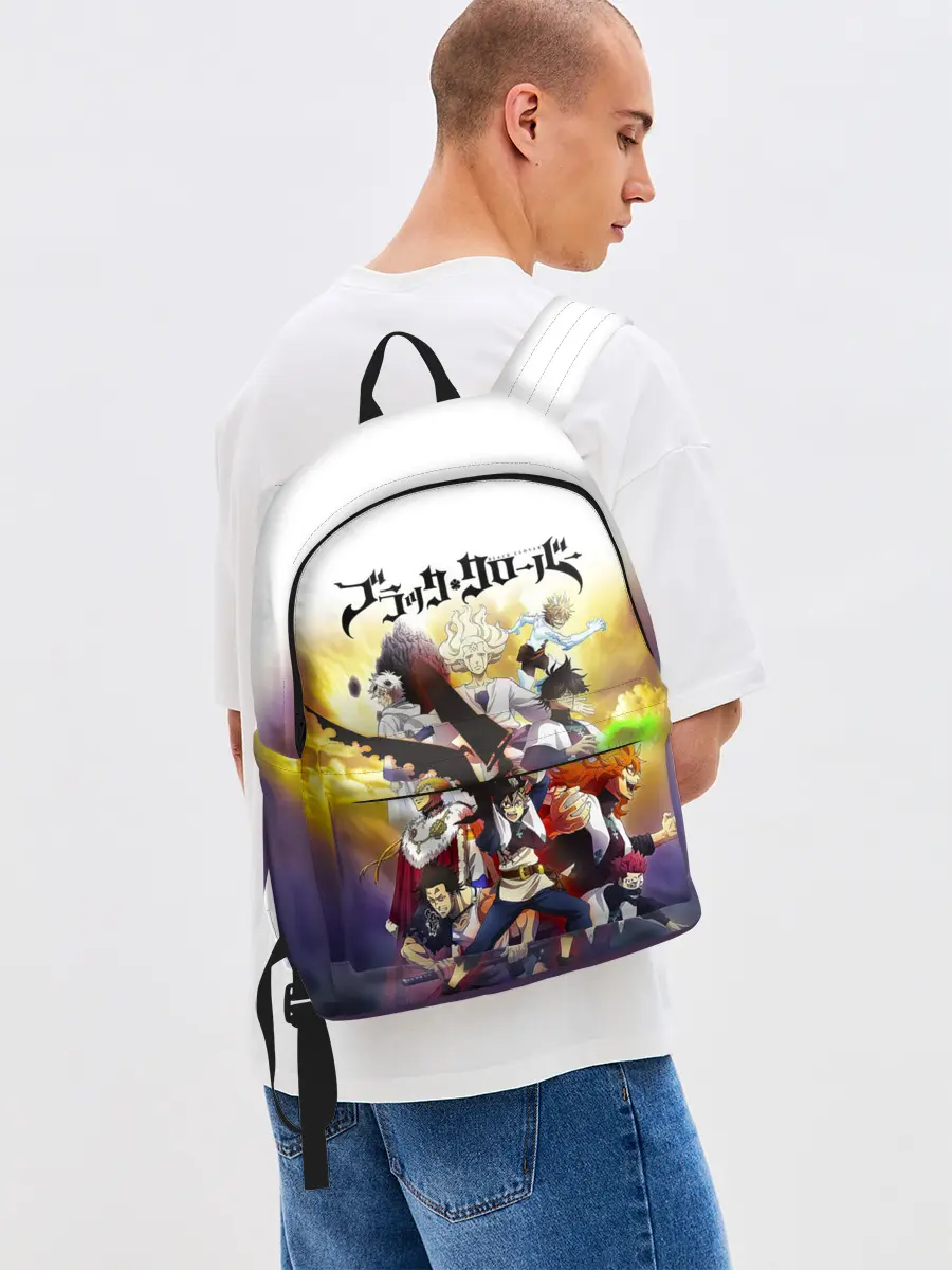 Рюкзак джинсовый / Чёрный клевер персонажи