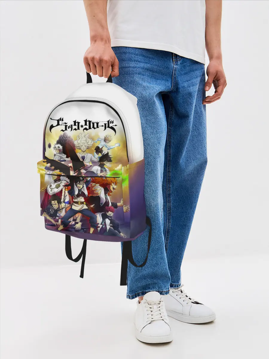 Рюкзак джинсовый / Чёрный клевер персонажи