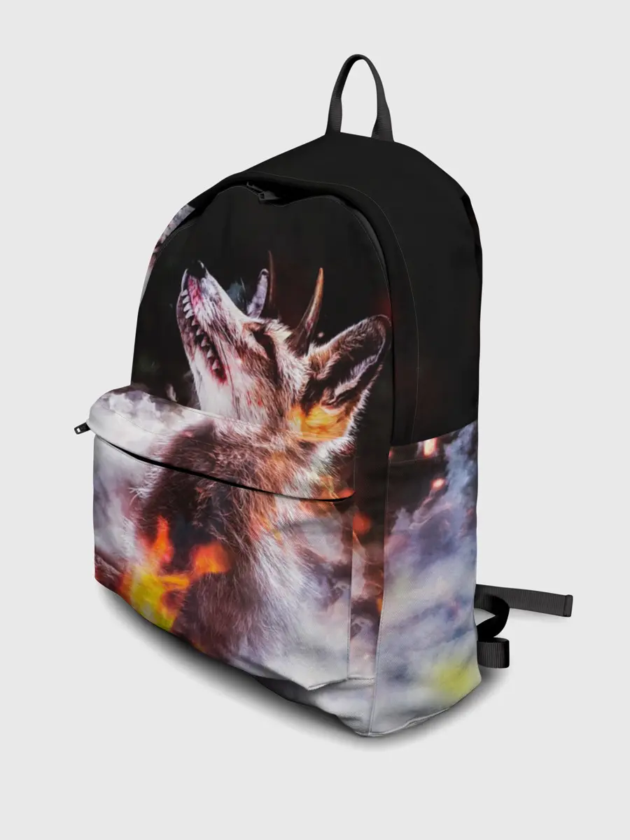 Рюкзак джинсовый / Лиса с рогами