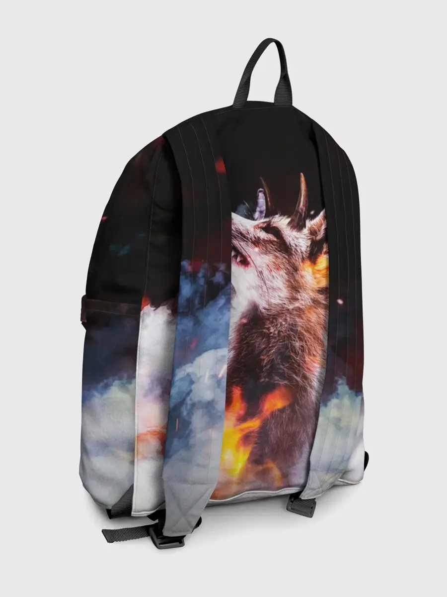 Рюкзак джинсовый / Лиса с рогами